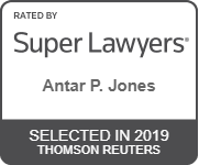 Rated by Super Lawyers Antar P. Jones Selected in 2019 Thomson Reuters